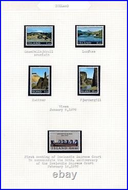 Iceland 1950-1977 Neatly Described Collection Of 175+ Stamps All Mint Nh
