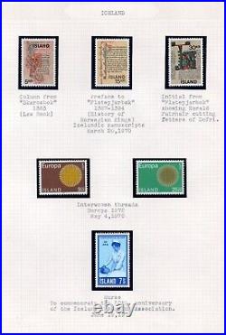 Iceland 1950-1977 Neatly Described Collection Of 175+ Stamps All Mint Nh