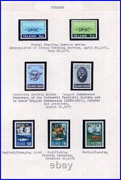 Iceland 1950-1977 Neatly Described Collection Of 175+ Stamps All Mint Nh