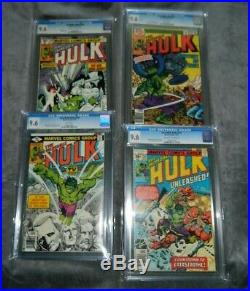Incredible Hulk Cgc Lot Of 4 All 9.6 Mint Cases Nice Collection