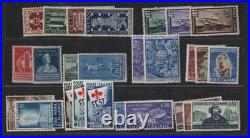 Italy 1949-1951 Collection Of 10 Complete Sets All Mint Never Hinged