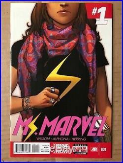 Kamala Khan Lot MS. MARVEL #1 2014 NM Variant Captain 17 ALL-NEW NOW POINT ONE