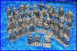 Kings and Queens of England Franklin Mint Set 43 Pewter Figurines All COA's