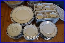 LENOX ERIN SET of 12 DEBUT COLLECTION FINE BONE CHINA 57 PIECE MINT
