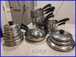 LOT 12 Vintage Revere Ware Copper Clad Bottom Cookware with10 Lids -ALL USA MADE