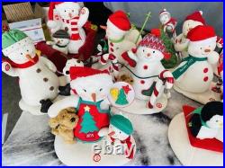 LOT (14)Hallmark Christmas Animated Snowman Jingle Pals Vintage-present ALL WORK