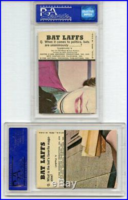 LOT OF 10 CARDS 1966 TOPPS BATMAN COLOR (Bat Laffs) ALL NM-MINT HIGH-END PSA 8