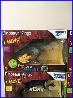 LOT OF 6 Discovery Channel Dinosaur Kings I MOVE VELOCIRAPTOR T-REX ALL NIBOX
