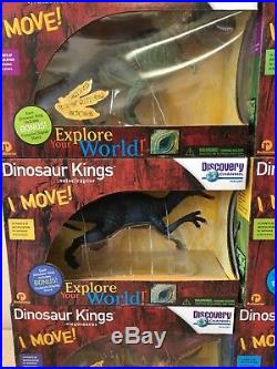 LOT OF 6 Discovery Channel Dinosaur Kings I MOVE VELOCIRAPTOR T-REX ALL NIBOX