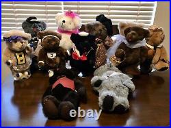 LOT Of 11 Kent Collectible Teddy Bears Circa 1985 Jean Steel Originals