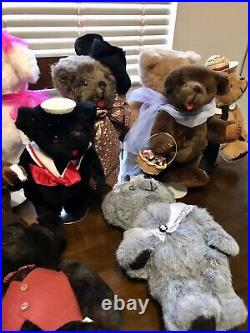 LOT Of 11 Kent Collectible Teddy Bears Circa 1985 Jean Steel Originals