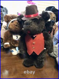 LOT Of 11 Kent Collectible Teddy Bears Circa 1985 Jean Steel Originals