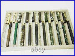 LOT of 10 Fountain Pens all 14ct nibs LAMY CONWAY STEWART SWAN PARKER NATIONAL