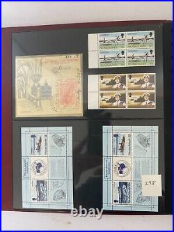 Large Foreign Stamp Collection, 19 Pages of Stamps, Sets, Blocks, All Mint, New