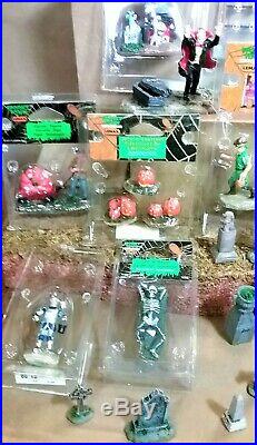 Large Lemax Spookytown Halloween Lot Figurines all Mint, Some Original Package