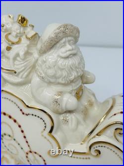 Lenox Dash Away All Collection Santa in Sleigh & Dasher & Dancer Figurines MINT