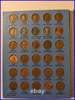 Lincoln Cent collection 1909-1969 140 coins all different dates and mint marks