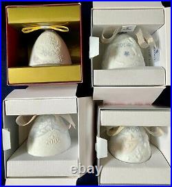 Lladro Christmas Bell & Ball Ornaments Huge Lot (16) with boxes, all NEW 1999-2006