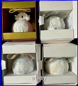 Lladro Christmas Bell & Ball Ornaments Huge Lot (16) with boxes, all NEW 1999-2006