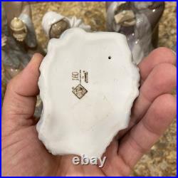 Lladro Nativity Lot Of 8 & Boxes King Melchior Gaspar Balthasar Donkey Shepherd