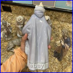 Lladro Nativity Lot Of 8 & Boxes King Melchior Gaspar Balthasar Donkey Shepherd
