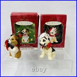 Lot 15 Hallmark Keepsake Christmas Ornaments Puppy Love Series between 1991-2010