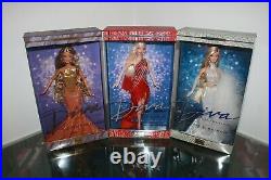 Lot 3 Barbie Complete Diva Collection Gone Platinum Red Hot All That Glitters