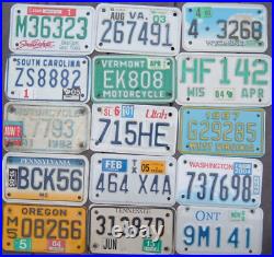 Lot ALL 50 US states EMBOSSED MOTORCYCLE License plates +Canadian bonus