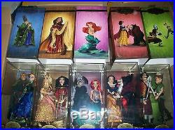 Lot ALL 5 Sets Disney Fairytale Designer Good & Evil Collection Dolls LE WithAnna