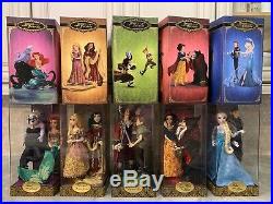 Lot ALL 5 Sets Disney Fairytale Designer Good & Evil Collection Dolls New
