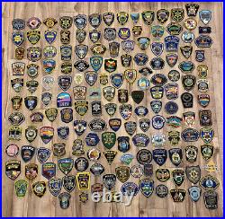 Lot Of 158 Police Sheriffs Department Patches ALL DIFFERENT Law Enforcement Cop