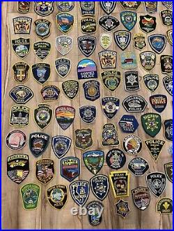 Lot Of 158 Police Sheriffs Department Patches ALL DIFFERENT Law Enforcement Cop