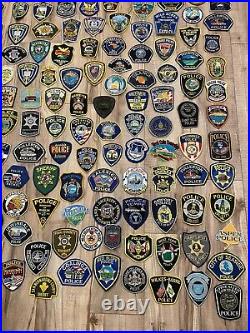 Lot Of 158 Police Sheriffs Department Patches ALL DIFFERENT Law Enforcement Cop