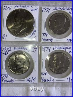 Lot Of 20-INSTANT COIN COLLECTION Franklin Silver Halves, Bicentennial Etc