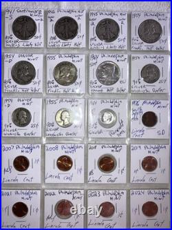 Lot Of 20-INSTANT COIN COLLECTION. SILVER, WW 2, Bicentennial South Dakota Cent