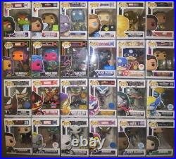 Lot Of 24 Marvel Funko Pops All Mint Condition Exclusive, Limited Edition, Chase