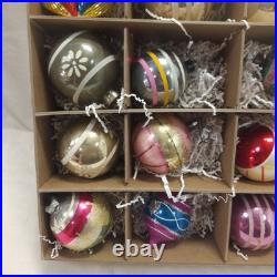 Lot Of 29 Mercury Glass Christmas Ornaments Teardrop Round Poland ShinyBrite Vtg