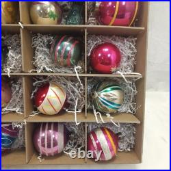 Lot Of 29 Mercury Glass Christmas Ornaments Teardrop Round Poland ShinyBrite Vtg