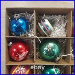 Lot Of 29 Mercury Glass Christmas Ornaments Teardrop Round Poland ShinyBrite Vtg
