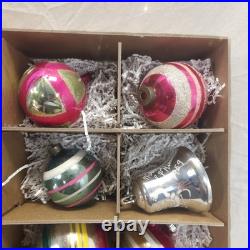Lot Of 29 Mercury Glass Christmas Ornaments Teardrop Round Poland ShinyBrite Vtg