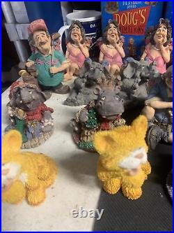 Lot Of (32) Doug's Animation Collectable Figurine's Golfer/Lion/Bear/Granny Etc