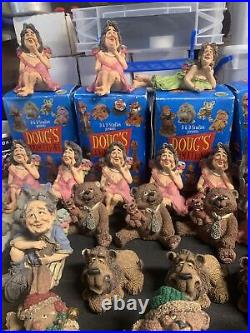 Lot Of (32) Doug's Animation Collectable Figurine's Golfer/Lion/Bear/Granny Etc