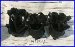 Lot Of 3 Avon FM12 Respirator Gas Mask / All 3 Size 3 Small / 2 Ports Each