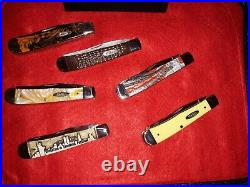 Lot Of 6 CASE XX Trapper Knives-folding pocket knife-ALL 4 1/8 IN. CLOSED. WithCASE