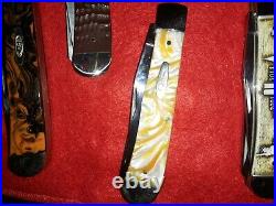 Lot Of 6 CASE XX Trapper Knives-folding pocket knife-ALL 4 1/8 IN. CLOSED. WithCASE