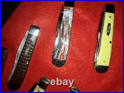Lot Of 6 CASE XX Trapper Knives-folding pocket knife-ALL 4 1/8 IN. CLOSED. WithCASE