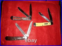 Lot Of 6 CASE XX Trapper Knives-folding pocket knife-ALL 4 1/8 IN. CLOSED. WithCASE