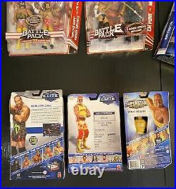 Lot Of 8 WWE Elite Collection Figures, Battle Packs Read