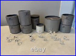 Lot of 10 Swarovski Crystal Mini Figurines Fox Squirrel Rabbit Frog Koala Seals