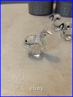Lot of 10 Swarovski Crystal Mini Figurines Fox Squirrel Rabbit Frog Koala Seals